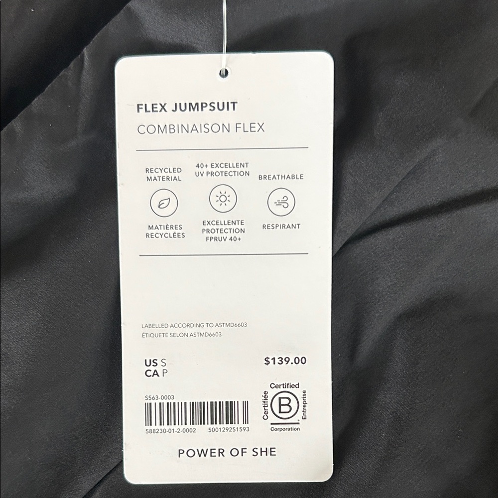 Athleta Flex Jumpsuit Black Small NWT - Picture 2 of 11